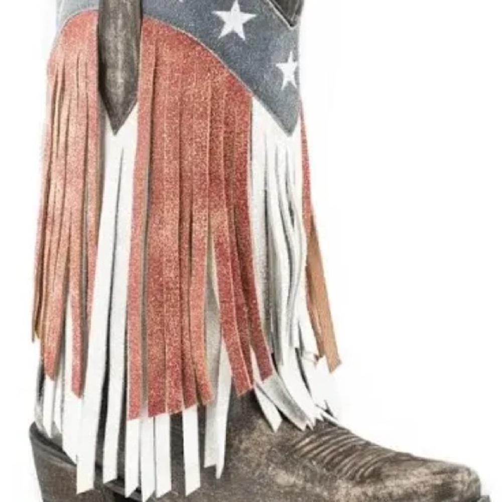 Roper Patriotic Fringe Boots
